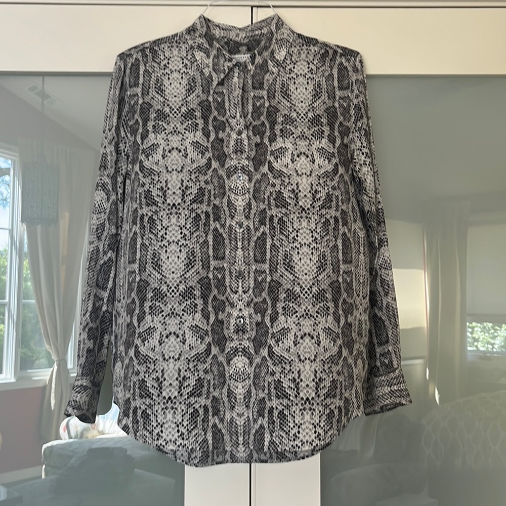Equipment Femme Silk Snake Print Blouse